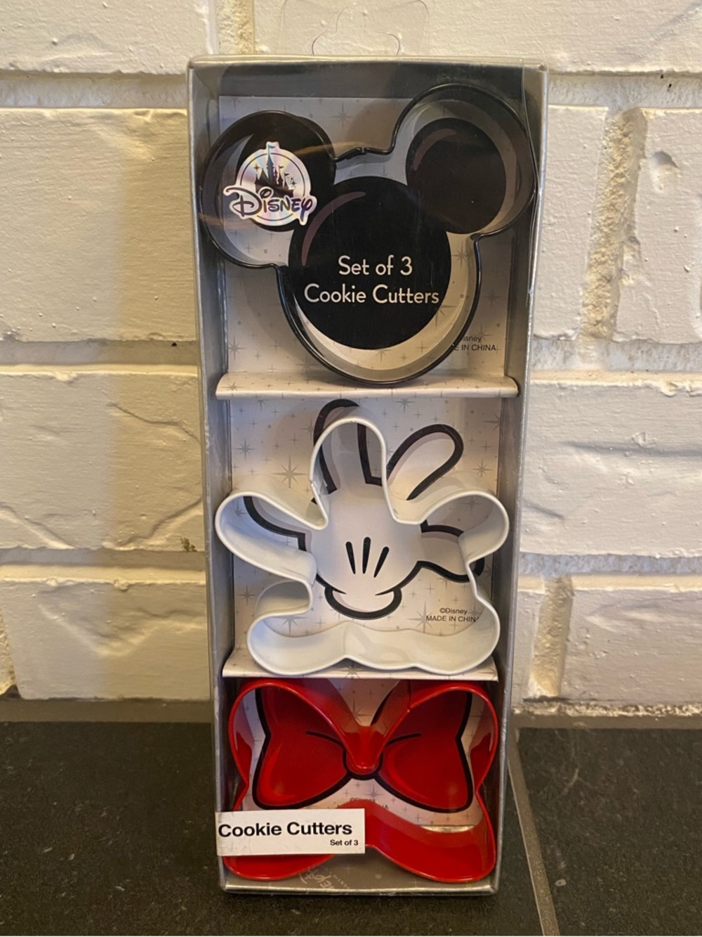 Disney Parks 3-Piece Mickey Icon Cookie Cutter Set - Black White Red